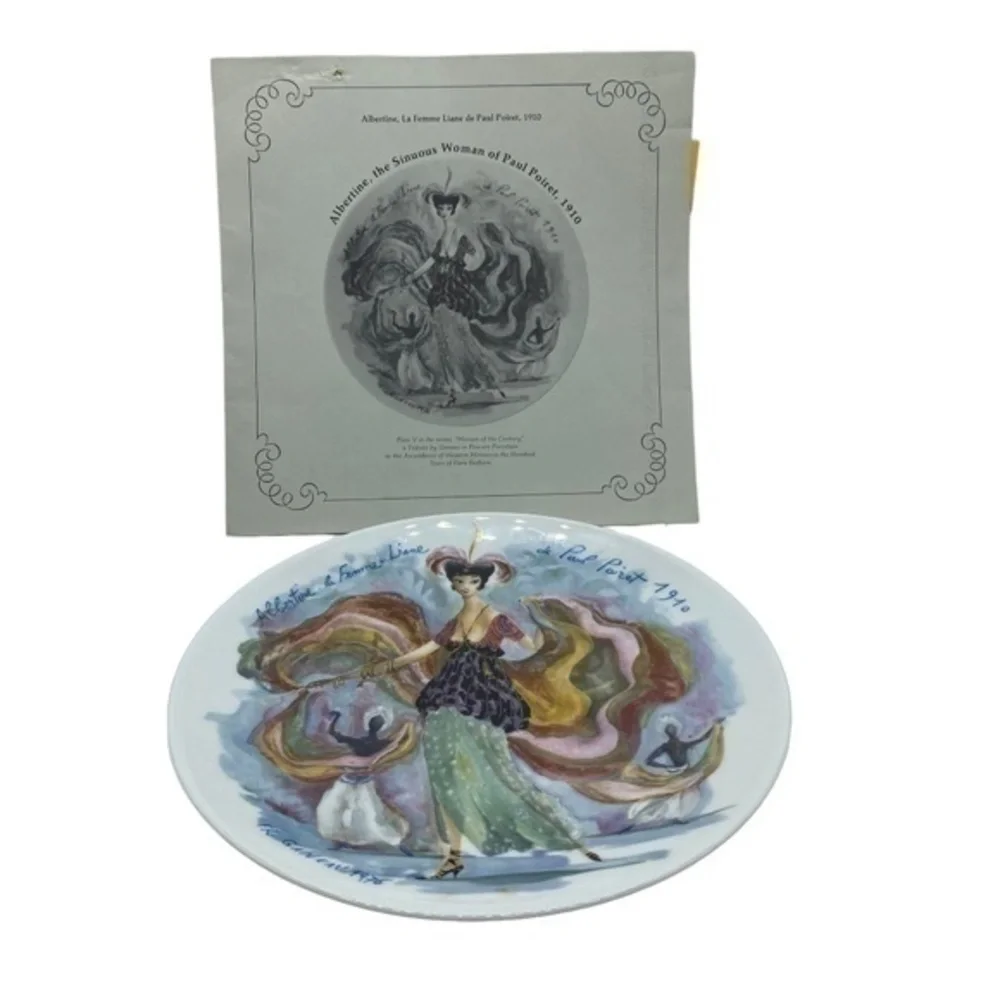 Vintage Limoges Albertine The Sinuous Women Of Paul Poiret 1910 Plate